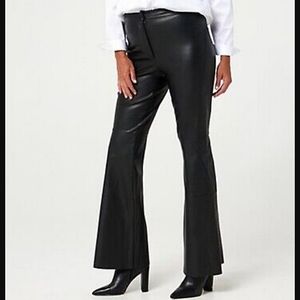 Women's Faux Leather Flair Pants - Size US 8